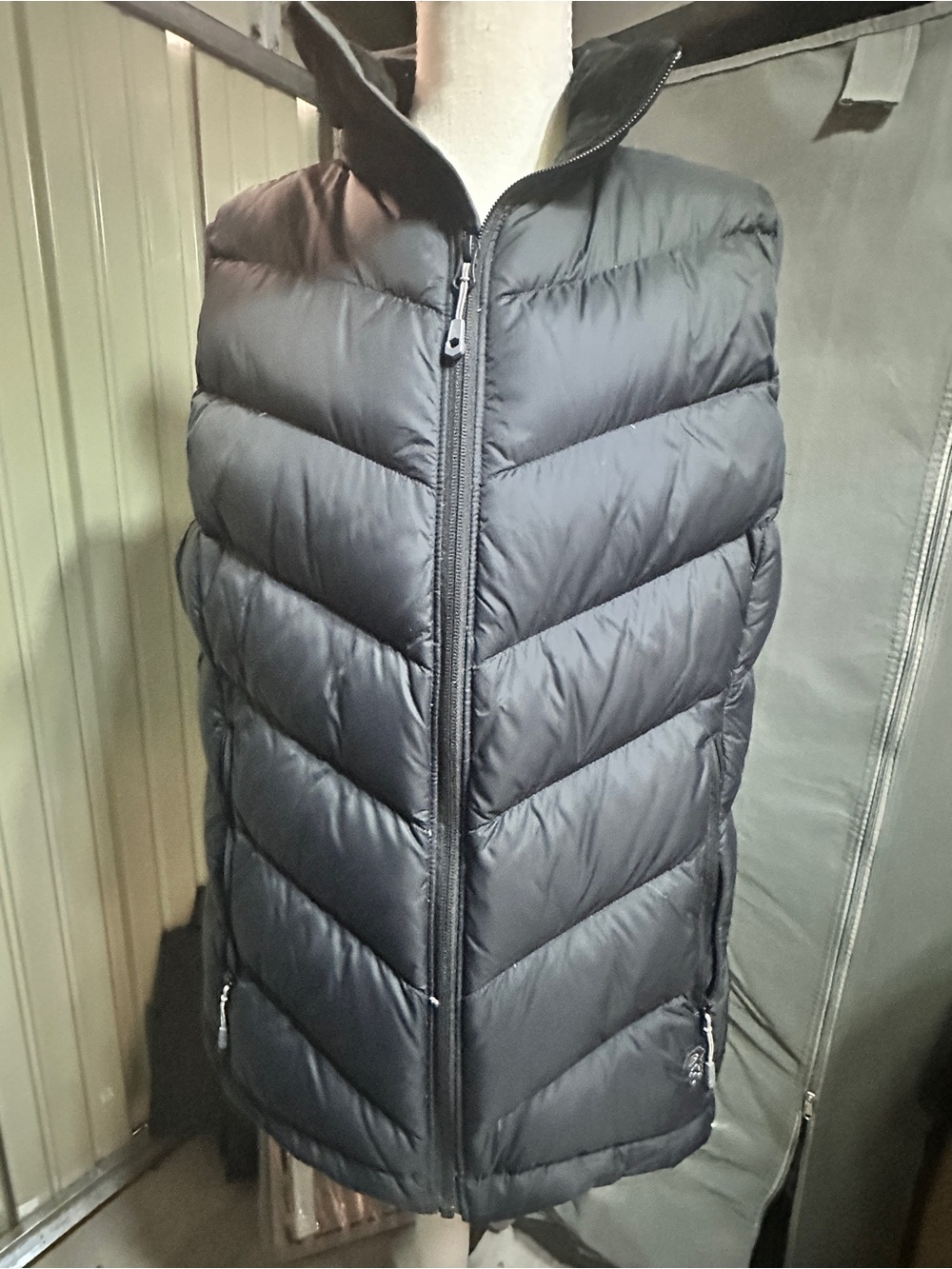Women's Black Quilted Down Puffer Vest - Lightweight Sleeveless Jacket